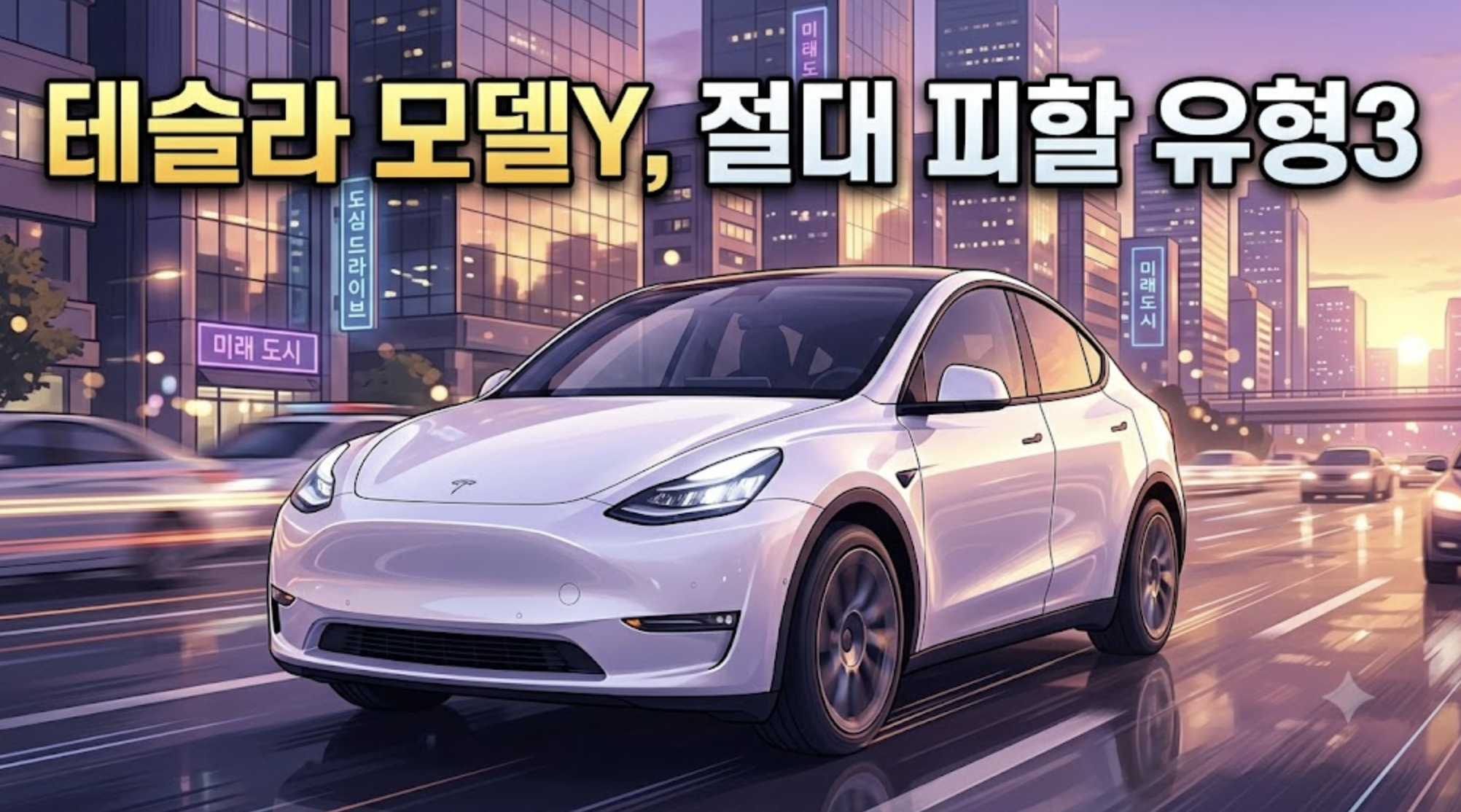 테슬라 모델Y, 절대 피할 유형 3과 함께 보는 실제 체크포인트