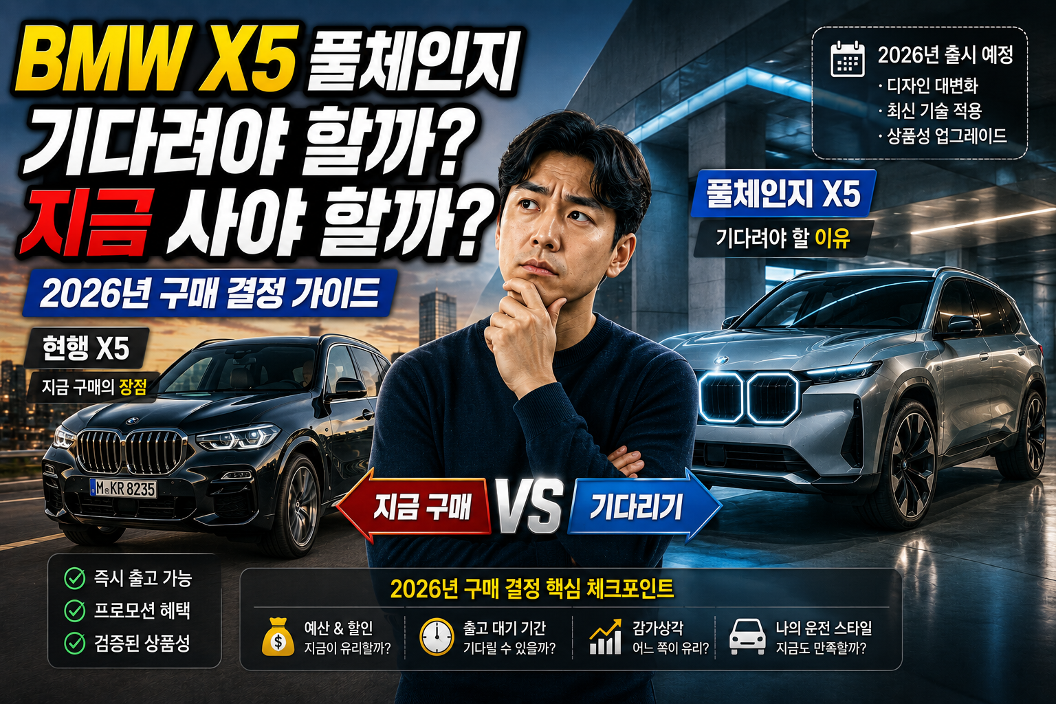 BMW X5 풀체인지 기다려야 할까 지금 사야 할까? 2026년 구매 결정 가이드