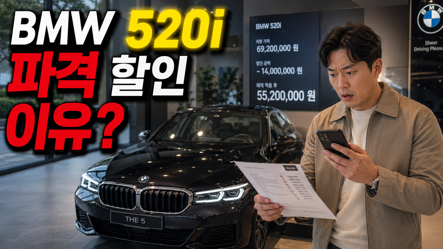 BMW 520i, 파격 할인 이유? 수입 세단 고민 해결!