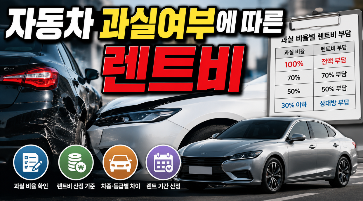 자동차 과실여부에 따른 렌트비