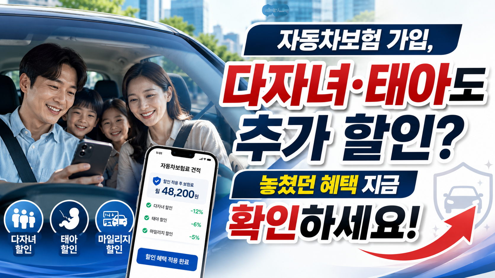 자동차보험 가입, 다자녀·태아도 추가 할인? 놓쳤던 혜택 지금 확인하세요!