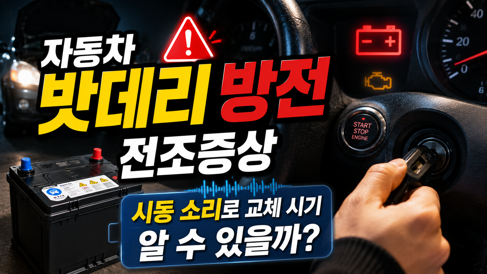 자동차 밧데리 방전 전조증상, 시동 소리로 교체 시기 알 수 있을까?